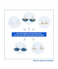Earrings | Layered Fan Hoop Earrings | Van Gogh | Irises